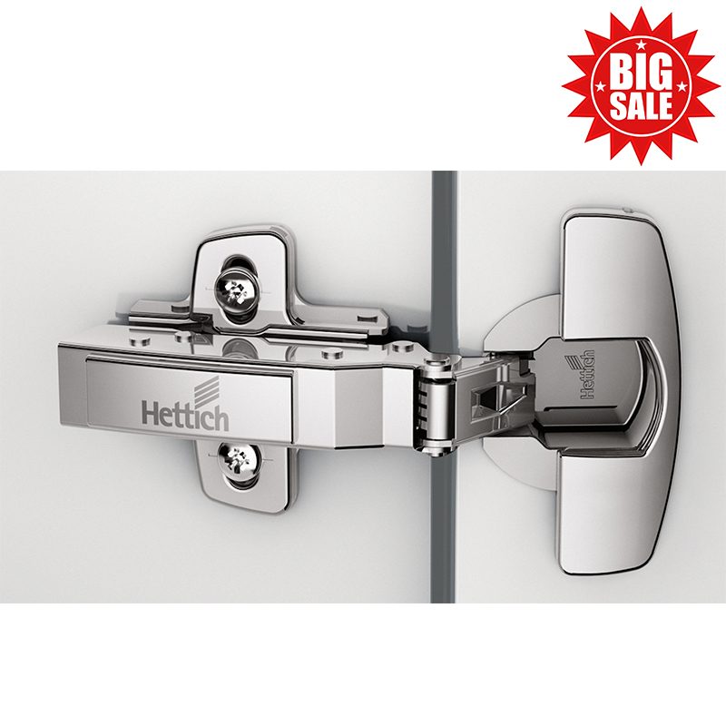 Sensys 110° hinge without integrated Silent System (Sensys 8645), Nickel plated, overlay, Opening angle 110°, drilling pattern TH 52 x 5,5 mm, for screwing on