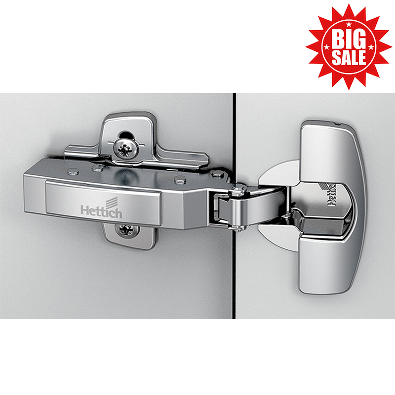 Sensys thick door hinge, door thickness up to 32 mm, without integrated Silent System (Sensys 8631), Nickel plated, overlay, opening angle 95°, for screwing on