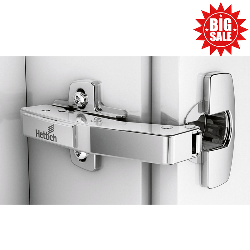 Sensys angle hinge W90 with integrated Silent System (Sensys 8639i W90), Nickel plated, inset, Base 4 mm, Opening angle 95°, drilling pattern TB 45 x 9,5 mm , for pressing in (ø 8 x 11)