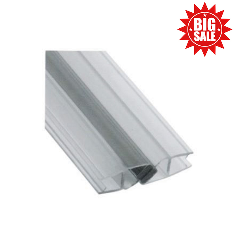 Magnetic glass door seal 180 degrees