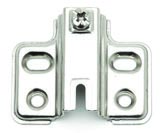 Mounting plate for slide-on auto closing hinge